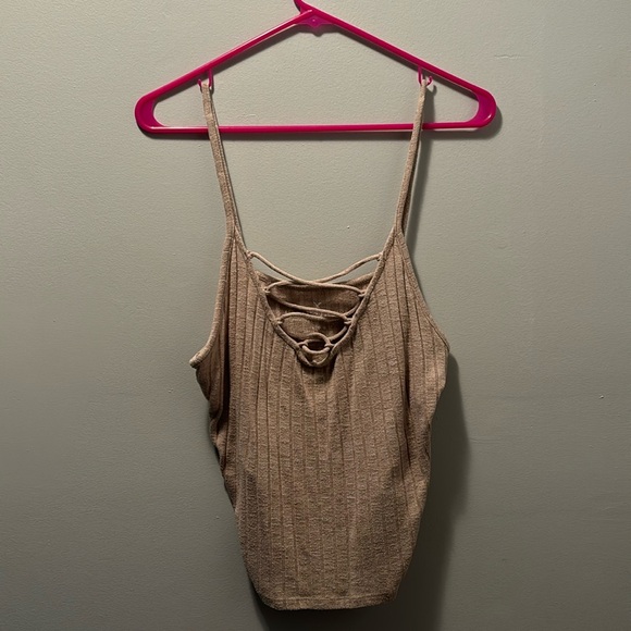 American Eagle Outfitters Tops - Women’s Tan American Eagle Outfitters Spaghetti Strap Top